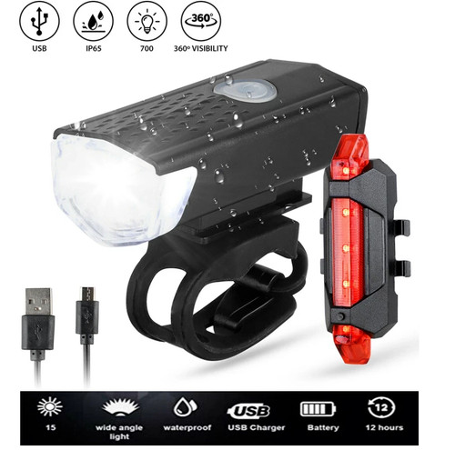 Usb rechargeable bike lights - usb,