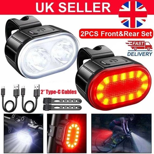 Mountain bike lights usb - 2x,