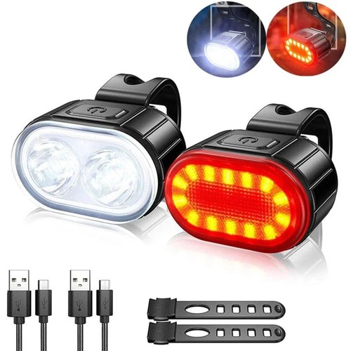Mountain bike lights usb - 2x,