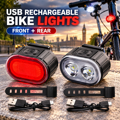 Mountain bike lights usb - 2x,