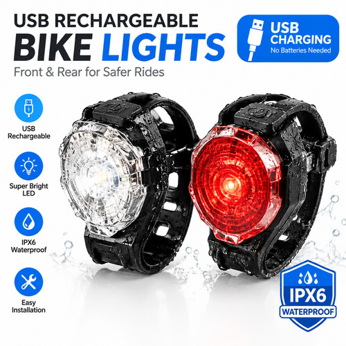 Mountain bike lights usb - lights,