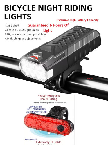 Bike lights set rechargeable - bike,